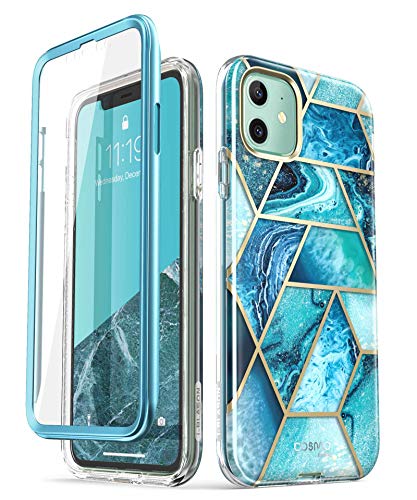 i-Blason Funda Mármol para iPhone 11 [Cosmo Series] Case Dura 360 Grados Carcasas Completas con Protector de Pantalla - Ocean
