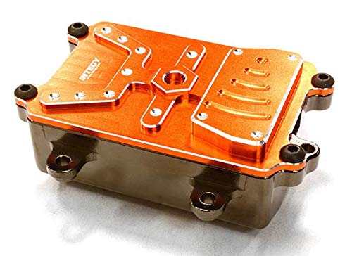 Integy RC Model Hop-ups C26565ORANGE Realistic Metal Receiver Box for Axial 1/10 SCX-10 Scale Crawler Truck