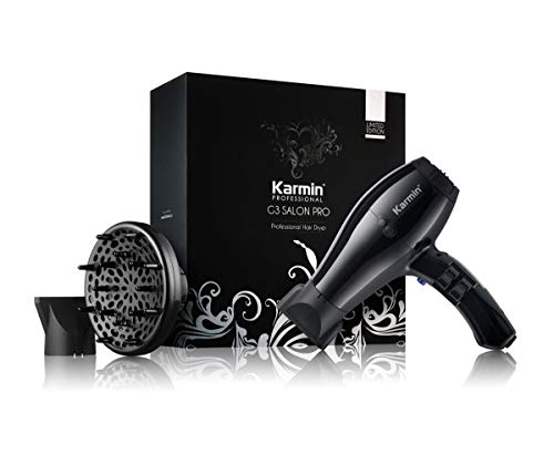 Karmin G3 Salon Pro- Secador de pelo/cabello profesional iónico 2000w, modelador potente con difusor para peluqueria con iones negativos