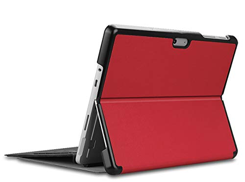 Kepuch Custer Funda para Microsoft Surface Go 2 / GO 1,Slim Smart Cover Fundas Carcasa Case Protectora de PU-Cuero para Microsoft Surface Go 2 / GO 1 - Rojo