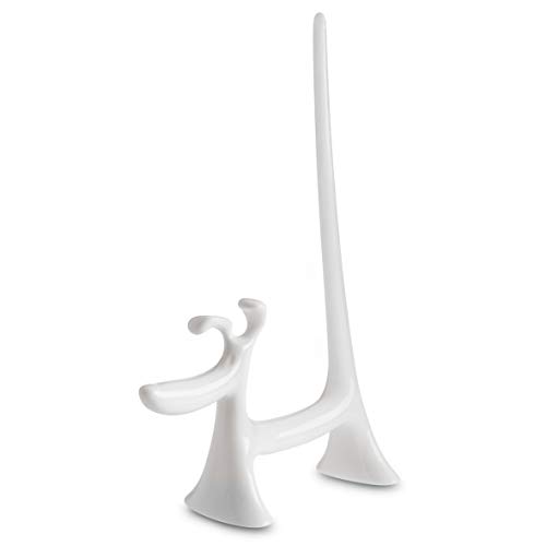 Koziol Wow - Soporte para Anillos y Otros artículos, con Forma de Perro, Color Blanco sólido