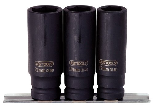 KS Tools 515.0103-1/2"juego de tubos de impacto, 3pcs, 17-21m m de profundidad