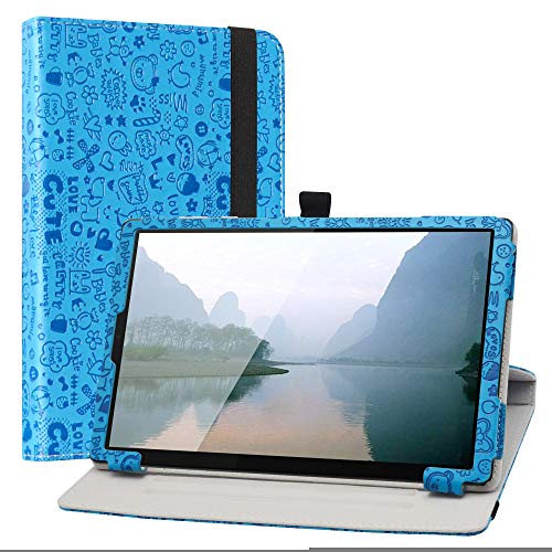 Labanem Funda para Lenovo Tab M10 HD, Rotación de 360 Grados Carcasa con Función de Stand Soporte Cover para 10.1" Lenovo Tab M10 HD (2nd Gen) TB-X306X Tablet - Azul