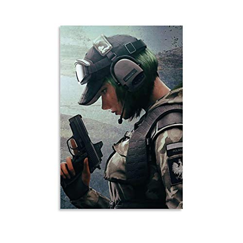 laoyinbi Rainbow Six Siege Póster decorativo de pared, lienzo para sala de estar, dormitorio, pintura de 20 x 30 cm