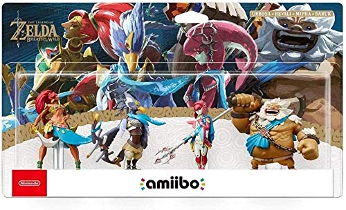 Legend of Zelda Amiibo: ¡Figura Urbosa/Revali/Mipha/Daruk! Breath of The Wild Japan Import / 3DS / WiiU/Switch Legend of Zelda Action Game Masters Figura Coleccionable
