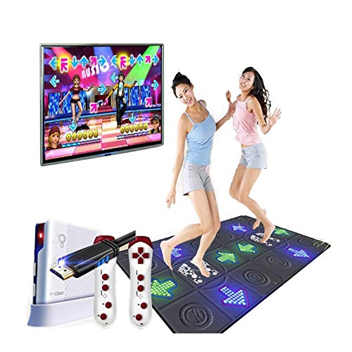 Light Up Game Dance Mat, Dancing Step Pad con Interfaz HDMI, Máquina de Aprendizaje de Baile multifunción PC Interfaz de TV LED 3D, Gris