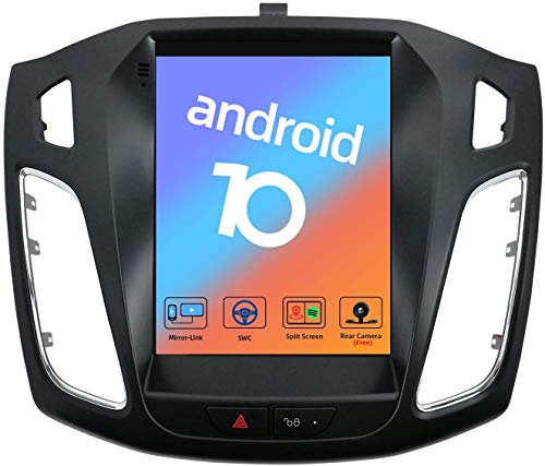 LINGJIE Android 10 GPS Navegación para Ford Focus 2010-2017 9.7"Pantalla táctil Stereo Sat Nav Nav Multimedia Player Auto Radio Control de teléfono