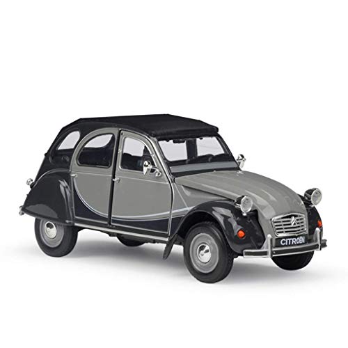 LIUCHANG Modelo de Coche 1:24 Citroen 2CV 6 Charleston Classic Car Simulación aleación Coche Modelo Exclusivo de colección Modelo (Color: Gris) liuchang20