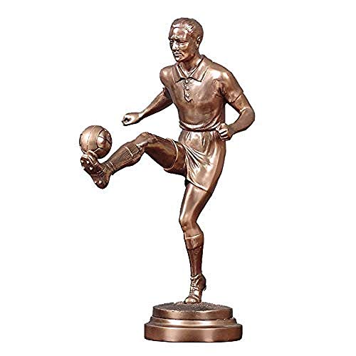 LONGWDS Escultura Decoraciones del Arte del Arte de Fútbol Aficionado al fútbol Trofeo futbolín Escultura Estatua Regalo de Resina de Escritorio Adornos