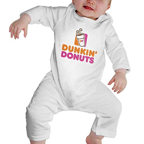 maichengxuan Mameluco Bebé Dunkin Donuts Pijama de Algodón Mameluco Niñas Niños Pelele Mono Manga Larga Trajes Newborn 6-24 Months