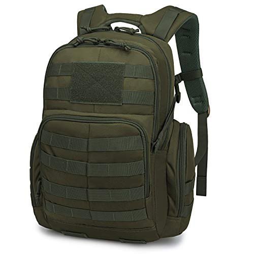 Mardingtop Mochila Táctica Militar Mochila de Asalto Molle Bolsa de Emergencia Mochilas Asalto Unisex para Senderismo Acampada Caza y Actividad al Aire Libre (25L,Militar)