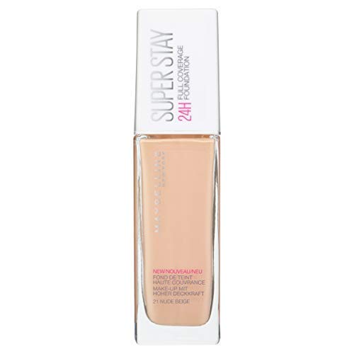 Maybelline New York, Base de Maquillaje, Superstay 24H, Nude (21), 30 ml