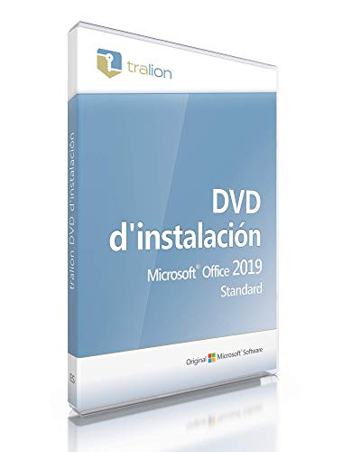 Microsoft® Office 2019 Standard - incluye DVD de Tralion, incluye documentos de licencia, auditoría segura