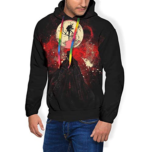 Moon Presence Silhouette Bloodborne - Sudadera con capucha y bolsillos de terciopelo para hombre