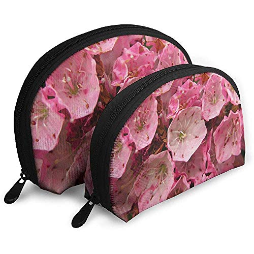 Mountain Laurel Bolsas portátiles Bolsa de Maquillaje Bolsa de Aseo, Bolsas de Viaje portátiles multifunción Pequeña Bolsa de Embrague de Maquillaje con Cremallera