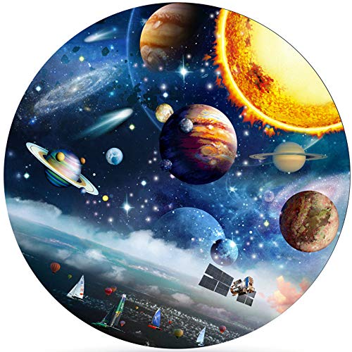 N+A Puzzles para Adultos 1000 Piezas Puzzle Redondo Planeta Puzzle Espacial Puzzle para Niños Descompresión y Regalo