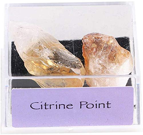Namvo Mineral mineral de cristal natural mineral mineral mezclado para enseñar piedra decoración del hogar coleccionable (citrino)