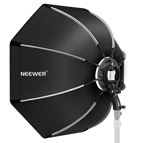 Neewer 90 Centímetros Softbox Octagonal con Soporte Tipo S Estuche para Canon Nikon TT560 NW561 NW562 NW565 NW620 NW630 NW680 NW670 750II NW910 NW880 Flash Speedlite