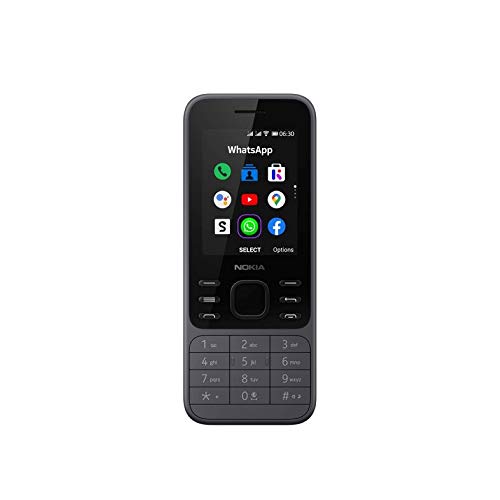 Nokia 6300 4G - Teléfono móvil 2,4'' (4 GB RAM, 64 GB ROM, Cámara VGA, Batería,4000 mAh, Dual Sim, Qualcomm Snapdragon 210), Charcoal [Versión ES/PT]