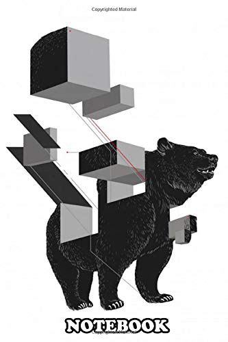 Notebook: Deconstructed Bear In Fine Vintage Graphics And Bauhaus , Journal for Writing, College Ruled Size 6" x 9", 110 Pages