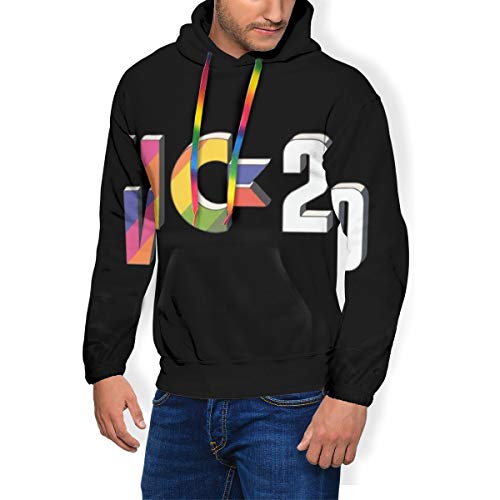 NUASGFB Commodore Vic 20 - Sudadera con Capucha y Bolsillos para Hombre (Terciopelo) Negro Negro (XXXL