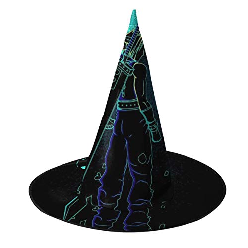 NUJSHF Sombra del Meteor Final Fantasy VII Sombrero de Bruja Halloween Unisex Disfraz para día Festivo Halloween Navidad Carnaval Fiesta