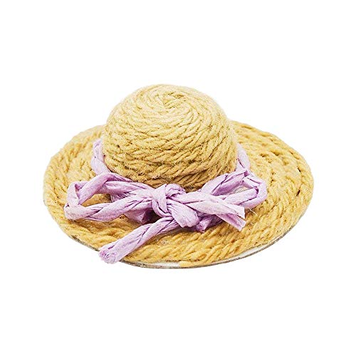 Odoria 1/12 Miniatura Sombrero de Paja/Sol Decorativo para Casa de Muñecas