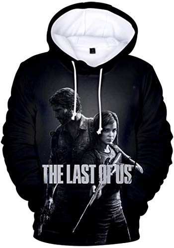 OLIPHEE Hombre Sudadera con Capucha The Last of Us Parte II Juego sobre de rol Manga Larga 3D Hoodies19689DM3XL-1