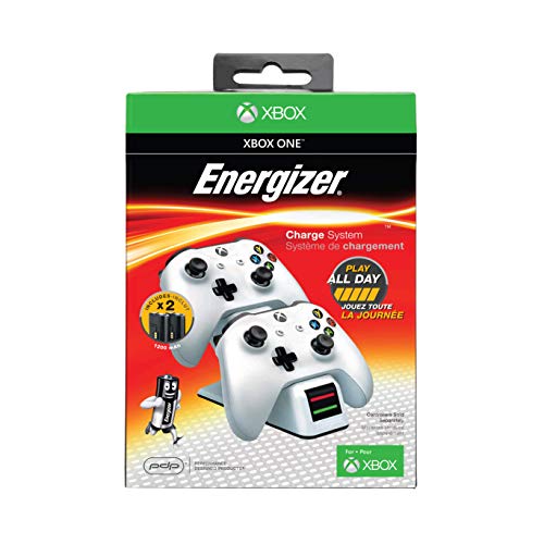 PDP - Cargador Energizer 2 Mandos, Color Blanco (Xbox One)