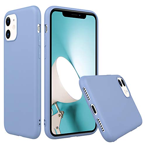 Peakally Funda iPhone 11, Carcasa Lavanda Gris TPU Suave Funda para iPhone 11 Funda Flexible Ligero Fundas [Resistente a arañazos] [Ultrafina Delgado]-Lavanda Gris