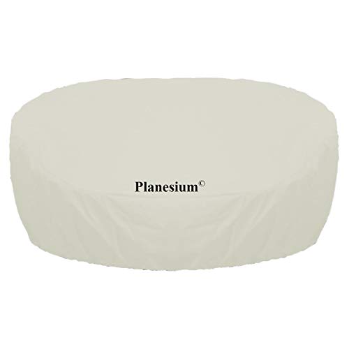 Planesium Premium Funda protectora para tumbonas redondas, transpirable, impermeable, polirratán, 575 g/metro lineal