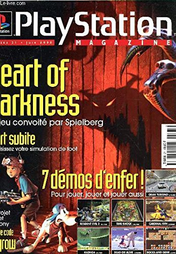 PLAYSTATION MAGAZINE - N°21 - JUIN 1998 / HEART OF DARKNESS, JEU CONVOITE PAR SPIELBERG - MORT SUBITE - NOM DE CODE SPYROW / 7 DEMOS D'ENFER! ETC....