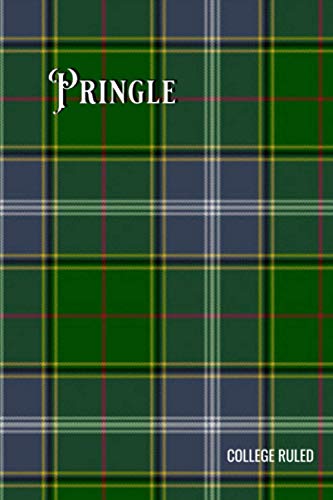 Pringle Tartan Composition Book, Matte Cover, College Ruled Pages: 6x9 Inches, 100 Pages, Personalized for the Scottish Clan Pringle Members and ... Work, Journaling, Scotland Recipes, Notes