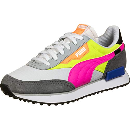 Puma Future Rider Play ON W Calzado White-Castlerock-Yellow Alert