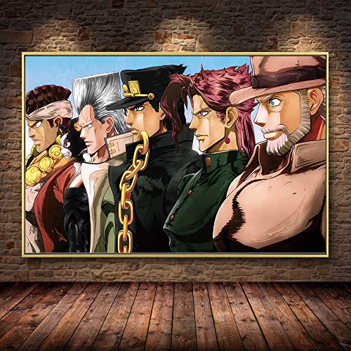 Puzzle 1000 piezas Bizarre Adventure Anime japonés Pintura de dibujos animados Imagen artística puzzle 1000 piezas adultos Gran ocio vacacional, juegos interactivos familiares50x75cm(20x30inch)