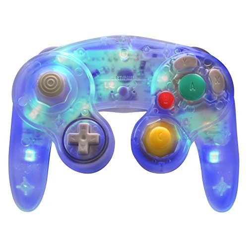 Retro-Link Wired GameCube Style USB Controller - Blue LED by Retro-Link