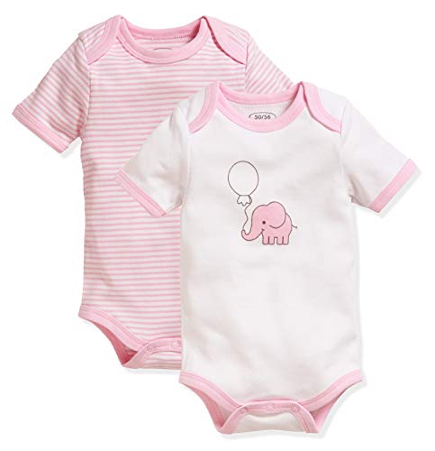 Schnizler Body 1/4-Arm Elefant Bodis de Manga Corta Pack de 5, Rosa (Rosa 14), 74 (Talla del fabricante: 74/80) para Bebés