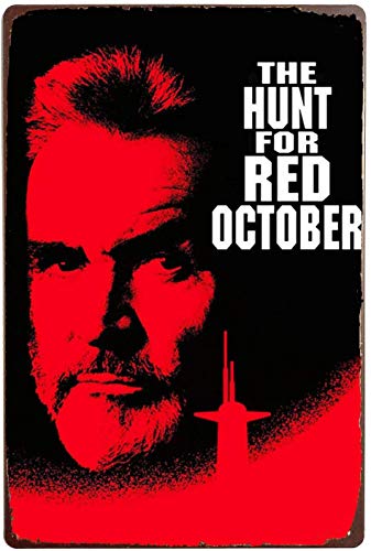 sfasf Placa de metal para pared con diseño de The Hunt for Red October Movie de 30,5 x 20,3 cm