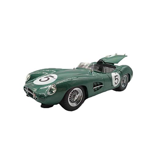 Showkig Modelo de coche de simulación Aston Martin DBR1 Modelo de automóviles Pull Back1: 18 CMR Le Mans Vehículos fundidos a presión Aleación Modo automóvil Decoración interior del automóvil Regalo d