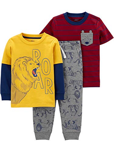 Simple Joys by Carter's Ropa de Juego de 3 Piezas. Clothing-Sets, León/Oso, US 4T (EU 104–110), Pack de 3