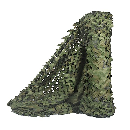 Sitong - Rollo grueso de red de camuflaje. Para caza, decoración militar, para dar sombra, 1.5Mx4M(4.9ftx13ft), Bosque