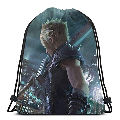 siyang Bolsa de Cuerda Bolsa de Mano Bolsa de un Solo Hombro Bolsa de Ejercicio Viaje de Fitness Cloud Final-Fantasy-VII Remake