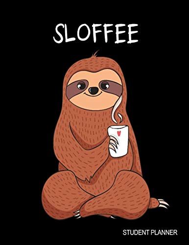 SLOFFEE: Cute Sloth Student Planner by Class for Middle, High School and College Students, Course Calendar Planner, Large Organizer