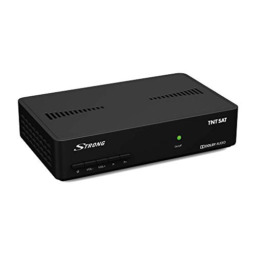 STRONG SRT7406 TNTSAT HD, DVB-S2, para recibir la TDT por Satellite, tarjeta TNTSAT válida 4 años incluida, HDMI, euroconector, Spdif, USB, Flux RSS, compatible con alimentación de 12 V (no incluida).