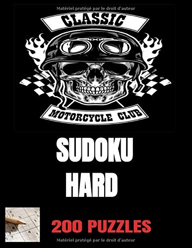 SUDOKU HARD: 200 puzzles yes you can  motorcycle club