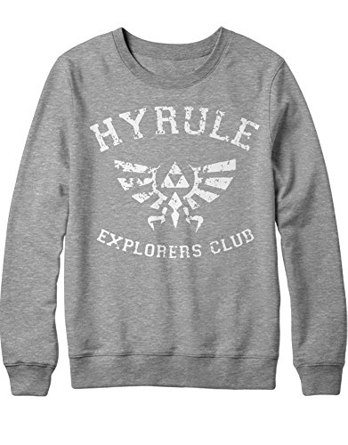 Sweatshirt Zelda Hyrule Explorers Club: Z100012 Gris S