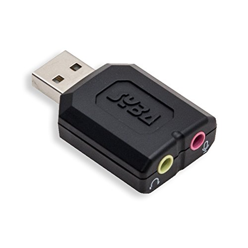 Syba SD-CM-UAUD - Adaptador de Audio (3.5 mm, USB), Negro