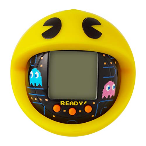 TAMAGOTCHI BANDAI 42862 Nano-Pac-Man Black Version with Case-Feed, Care, Nurture, with Chain for on The go Play-Electronic Pets