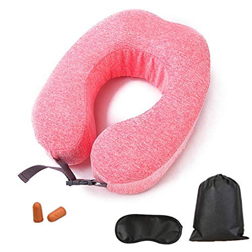 Tangzhan Almohada de viaje de apoyo, espuma viscoelástica en forma de U, almohada de viaje para el cuello, cojín de avión para un buen sueño.