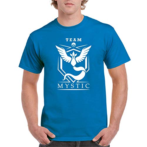 Team Mystic Legendary Poke - Camiseta Manga Corta (Azul, M)